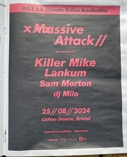 Massive Attack Bristol Live Tour 2024 Killer Mike Newspap Advert Poster 14x11”