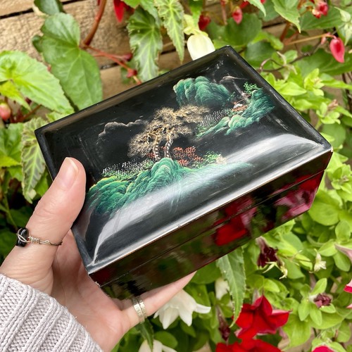 Vintage oriental box black - vintage,