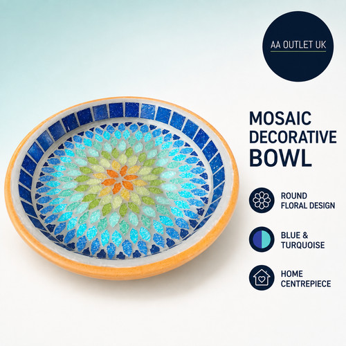 Blue turquoise mosaic - turquoise,