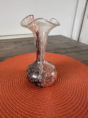 Small murano glass vase - , brown