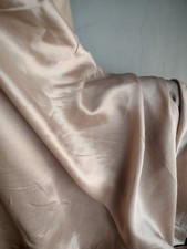 Nude Beige Silk-Cotton Satin