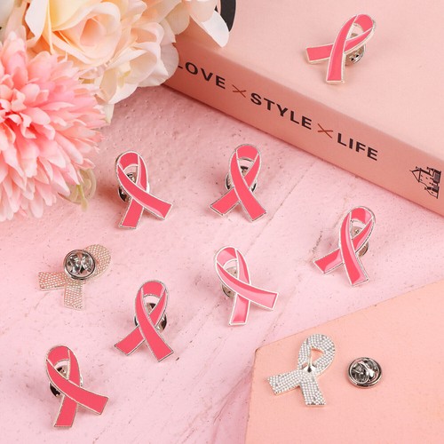 20pcs 40pcs pink ribbon - pink, pins