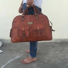 Leather large vintage duffel