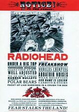 RADIOHEAD Repro Tour Poster