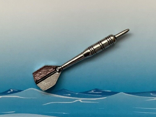 Single dart silver pewter pin - pewter,