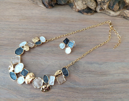 Enamel bohemian jewellery set - bohemian,