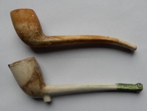Two original antique clay