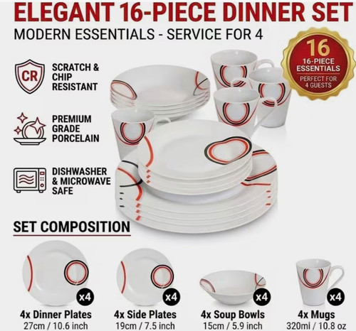 Piece porcelain dinner - porcelain,