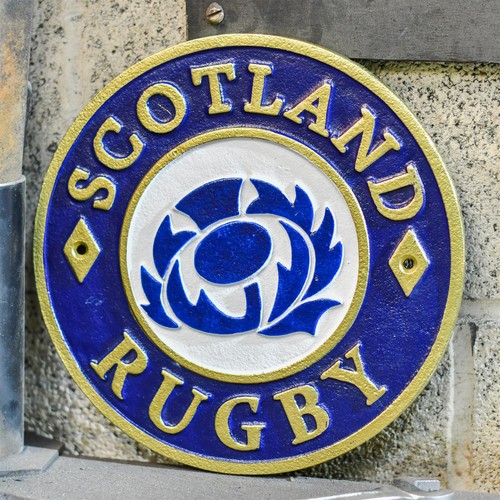 Scotland rugby cast - cast, iron