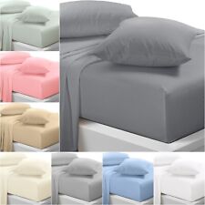 Ultra Soft Luxury Microfiber Extra Deep 40cm Fitted Sheets Fade Shrink Resistant