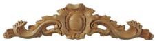 Wooden Applique for Furniture, Carved Pediment Frieze Decorative Moulding- PG748