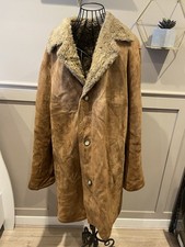 Vintage Brown Suede Shearling