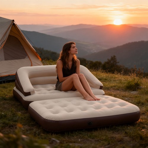 Inflatable sofa bed 1 - sofa, 2-in-1