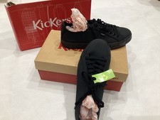 Kickers Tovni Lacer Mens Canvas Black Shoes Trainers Size 41