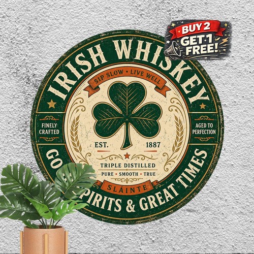 Irish spirits whiskey logo - irish,
