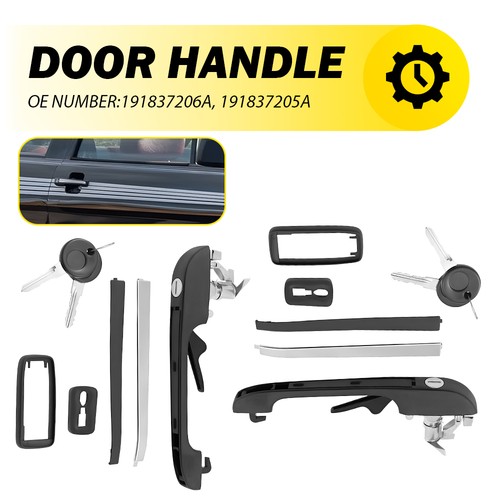 Door handle with - lock, &
