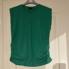 Ladies Green Sleeveless Tshirt