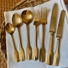 Solid Bronze Vintage Viners Albany Cutlery Set Place Setting For One