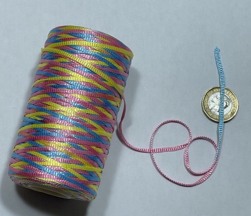 Fancy ribbon tape yarn cone - yarn,