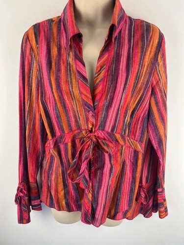 Multicolour stripe tie - tie, waist