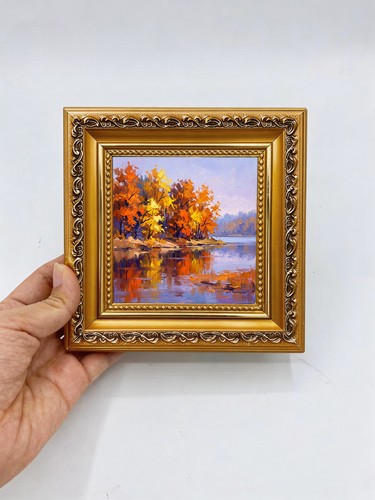 Autumn lake tree reflection - autumn,