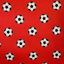 RED FOOTBALLS POLYCOTTON -