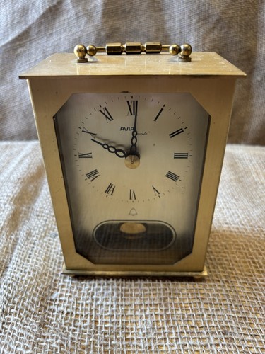 Brass carriage clock avia - by,
