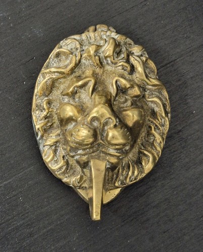 Vintage solid brass - solid, lion