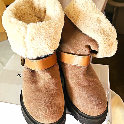 Next faux suede ankle booties - suede,