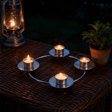 Round Taper Candle Holder Christmas Advent Wreath Ring for Dinner Dinning