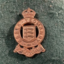 Essex Yeomanry Brass/gilded Cap Badge.   Af20