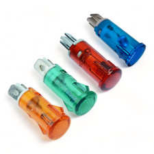 12v Warning Indicator Dash Lights RED AMBER GREEN BLUE Battery Oil Car Boat