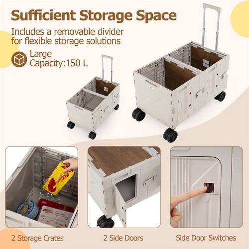 Utility cart telescoping - cart, w/telescoping