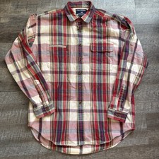 Polo Sport Ralph Lauren Mens XL Red Tartan Work Shirt  Filmore Vintage Plaid