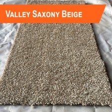 Bleach Cleanable Soft Saxony BEIGE Carpet Hessian Back FAST FREE DELIVERY