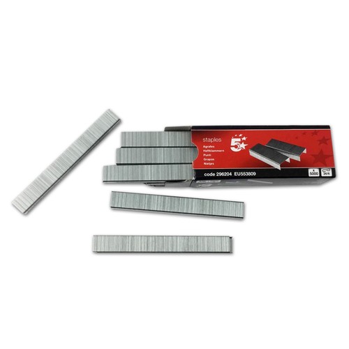 Silver office staples - silver, 6mm