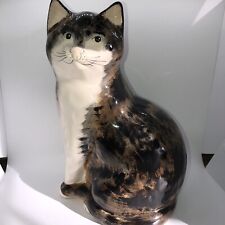 Vintage Babbacombe Philip Laureston Hand-Painted Pottery Cat (31cm) BrownStamped