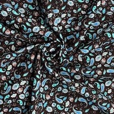PAISLEY DIGITAL PRINT NEEDLECORD FABRIC * 100% Cotton * 144cm wide * Dressmak...