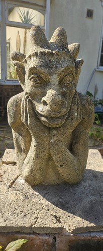 Horned gargoyle stone - horned,