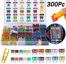 300Pcs Car Fuses Assorted Kit Van Bike Auto Mini Medium Blade Fuse 2A-40A Box