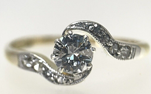 Antique art deco 18ct gold - art,