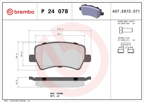 Brake pad set disc - pad, set,