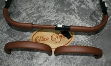 Bugaboo Donkey custom faux leather handle and 2x bumper bar covers tan