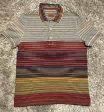 Missoni Men’a Stripped Multicoloured Polo Shirt Size XS 