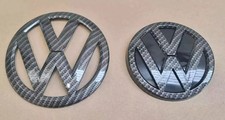 VW VW GOLF MK6,MK7,MK8 FRONT AND REAR CARBON FIBRE GRILLE BOOT BADGES VW