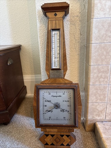 Vintage wall barometer - vintage,