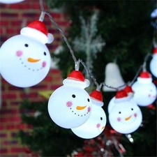 Christmas Light,Led Christmas Snowman String Starry Light for Gardens,Home,Wedd