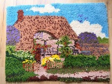 Vintage Latch Hook cottage