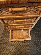 Vintage Wicker Chest Of Drawers Very Good Condition