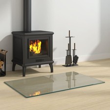 Fireplace Glass Hearth Plate